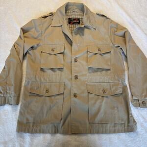 Sear’s Vintage Men Jacket 1970’s Size XL Button Up With Wood Buttons